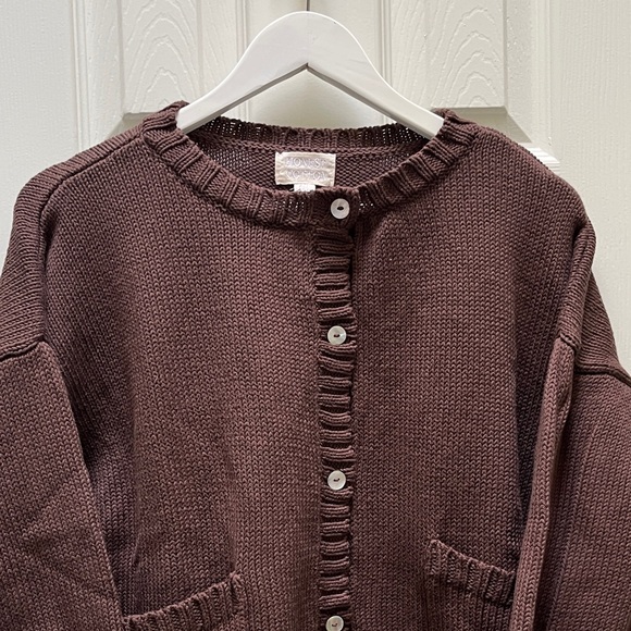 Honest cotton Louisa cotton cardigan Brown Knit Sweater - OS - Picture 3 of 9